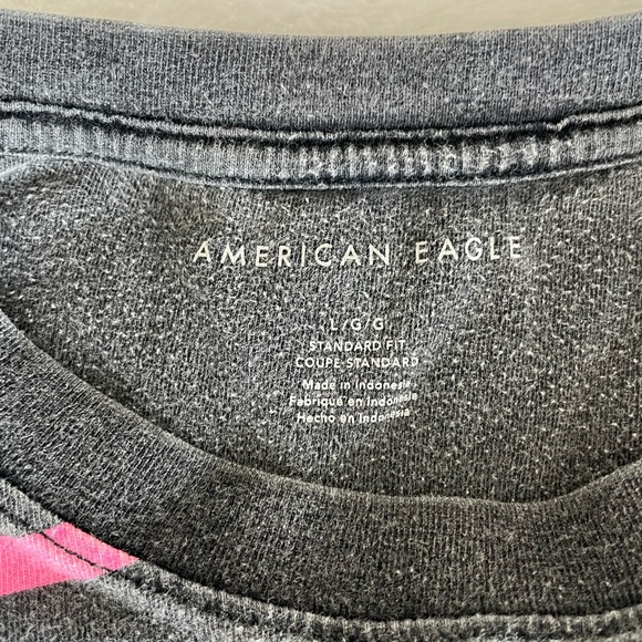 American Eagle large, grey with pink stripes - Picture 5 of 5